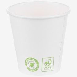 White zero plastic carton cups 220 ml 50 pcs
