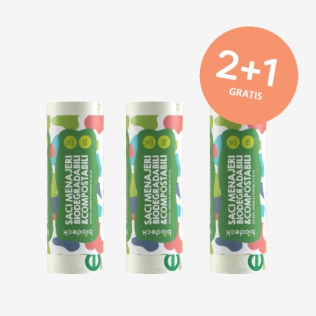 Pachet 2+1 gratis Saci bio menajeri 35 L 10 buc