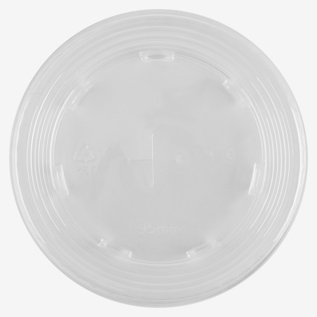 Capace transparente rPET plate gaura 95 mm 50 buc