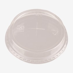Transparent pla lids flat x hole 76 mm 50 pcs