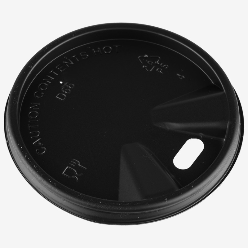 Ps Container Lids Black PS lids Ø62 mm for 120ml cup 100 pcs
