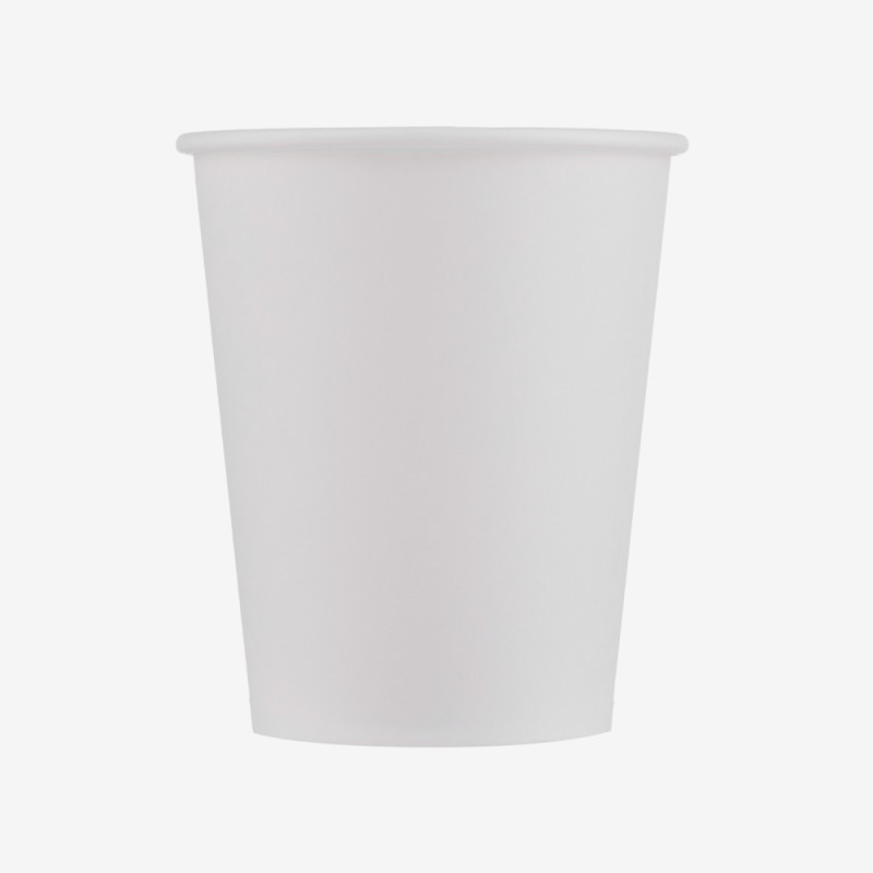 White paper cups 240 ml 50 pcs