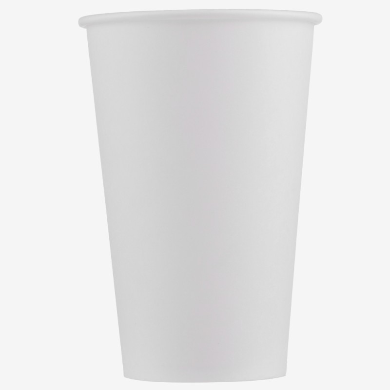 White paper cups 480 ml 50 pcs