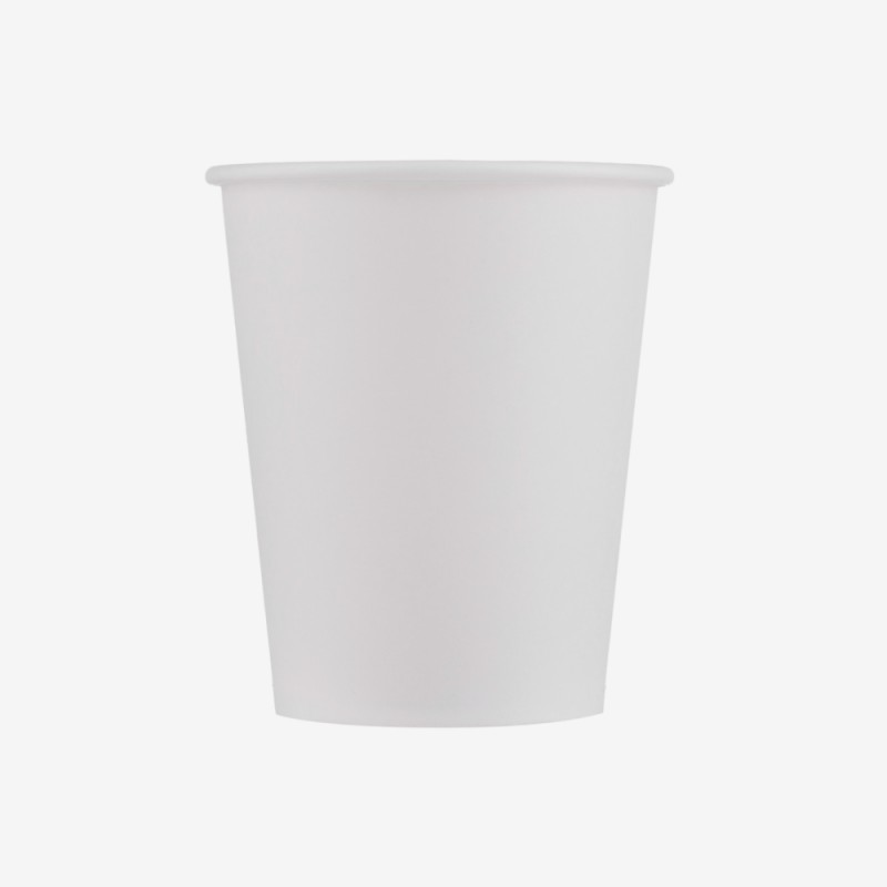 White paper cups 180 ml 50 pcs