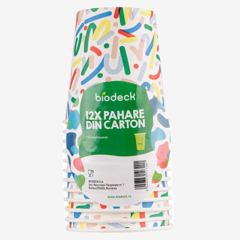 Artwork paper cups 120 ml 12 pcs