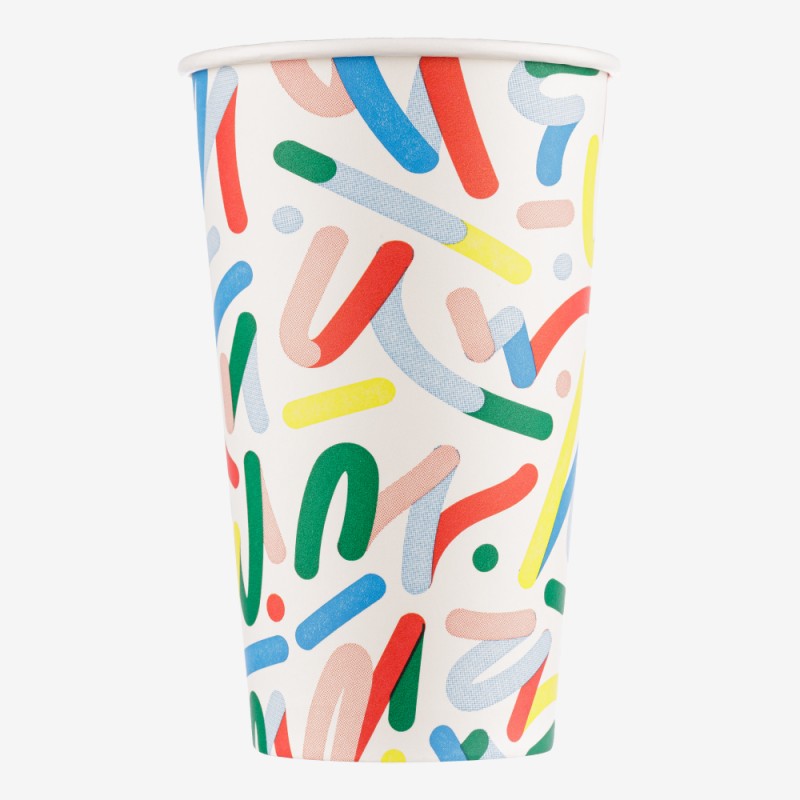Artwork paper cups 480 ml 12 pcs