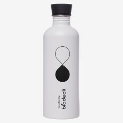 Biodeck reusable white aluminum bottle 500 ml