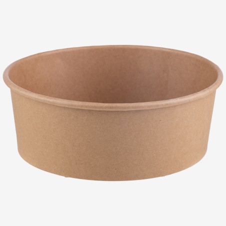 Set boluri carton PE kraft 1200ml capace PET 184mm 200buc - 2