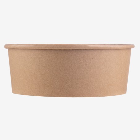 Set boluri carton PE kraft 1200ml capace PET 184mm 200buc - 3