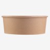 Set boluri carton PE kraft 1200ml capace PET 184mm 200buc - 3
