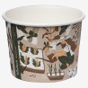 Boluri carton PLA Mura cu capace albe Ø115 mm 480 ml 6 buc.