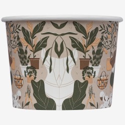 Boluri carton PLA Mura cu capace albe Ø115 mm 480 ml 6 buc.