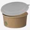 Set boluri carton PLA kraft 1000ml capace PET Ø150mm 360buc -1