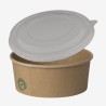 Set boluri carton PLA kraft 750ml capace PET Ø150mm 360buc -1