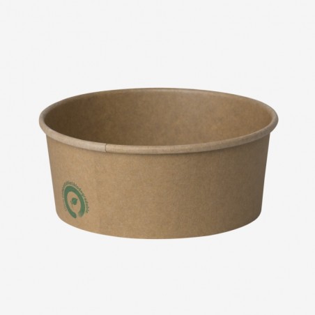 Set boluri carton PLA kraft 750ml capace PET Ø150mm 360buc -2