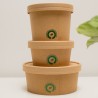 Boluri carton PLA kraft Ø150 mm 1000 ml 60 buc.