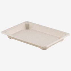 Platouri trestie natur 18x13 cm 125 buc