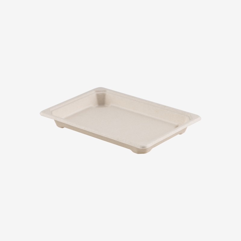 Platouri trestie natur 18x13 cm 125 buc
