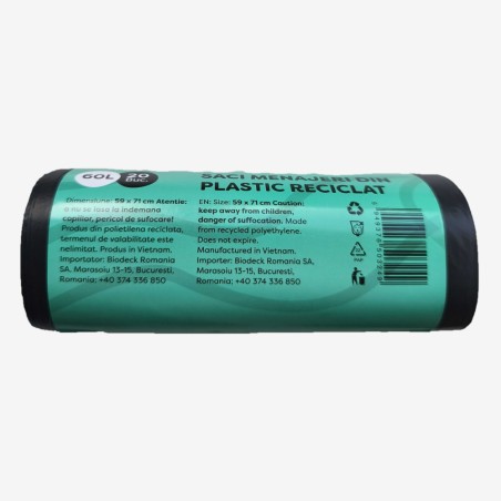 Saci menajeri Curat HDPE 60 L 20 buc - 2