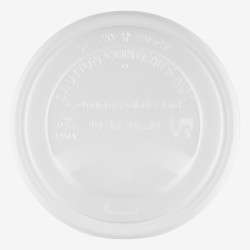 White cPLA lids Ø90 mm for...