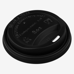 Capace cPLA negre Ø80 mm pentru pahare de 180ml/240ml/270ml 100 buc. - 3