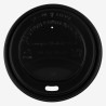 Capace cPLA negre Ø90 mm pentru pahare de 300ml/360ml/480ml 100 buc. - 1