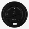 Capace PS negre Ø80 mm pentru pahare de 180ml/240ml/270ml 100 buc - 1