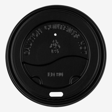 Capace PS negre Ø90 mm pentru pahare de 300ml/360ml/480ml 100 buc - 1
