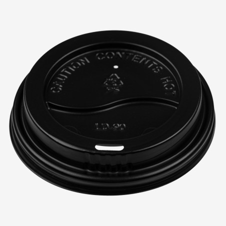 Capace PS negre Ø90 mm pentru pahare de 300ml/360ml/480ml 100 buc - 2