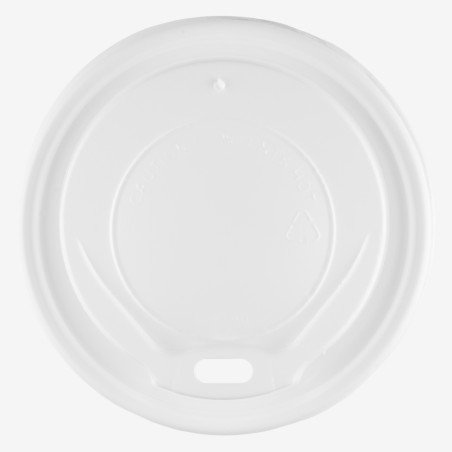 Capace PS albe Ø80 mm pentru pahare de 180ml/240ml/270ml 100 buc - 1