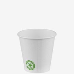Pahare carton unica folosinta zero plastic albe 180 ml 50 buc - 1