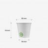 Pahare carton unica folosinta zero plastic albe 180 ml 50 buc - 3