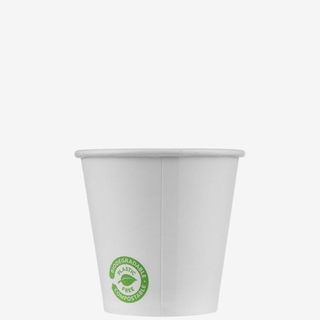 Pahare carton unica folosinta zero plastic albe 180 ml 50 buc - 2