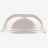 Transparent pla dome lids no hole 96 mm 50 pcs