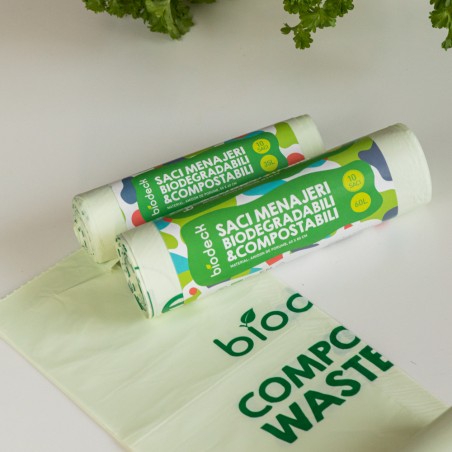 Pachet 2+1 gratis Saci bio menajeri 60 L 10 buc.