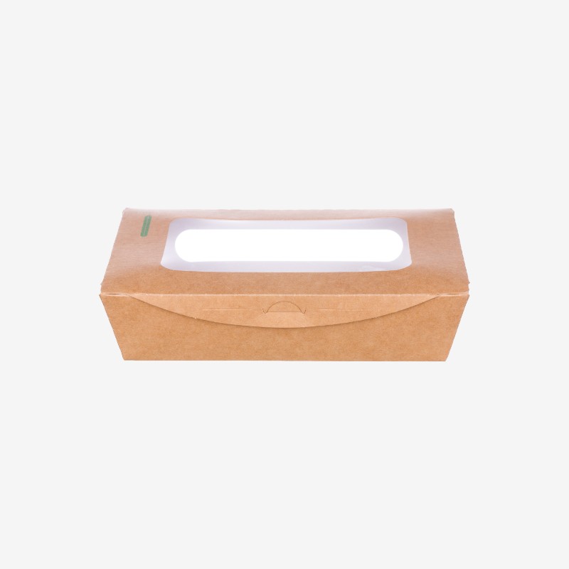 Kraft paper box with clear window