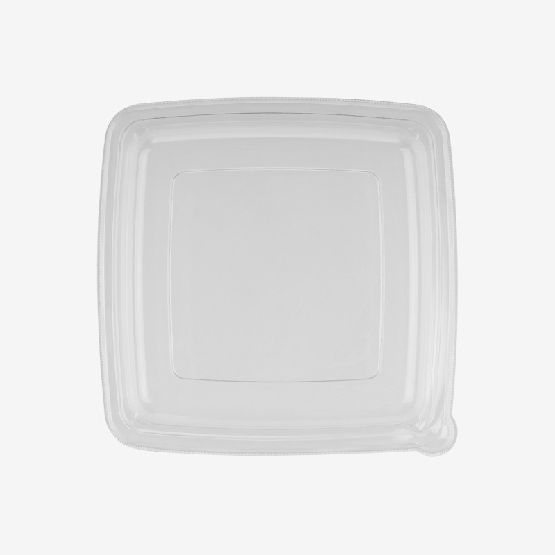 Transparent rPET container 20x20 cm lids 50 pcs